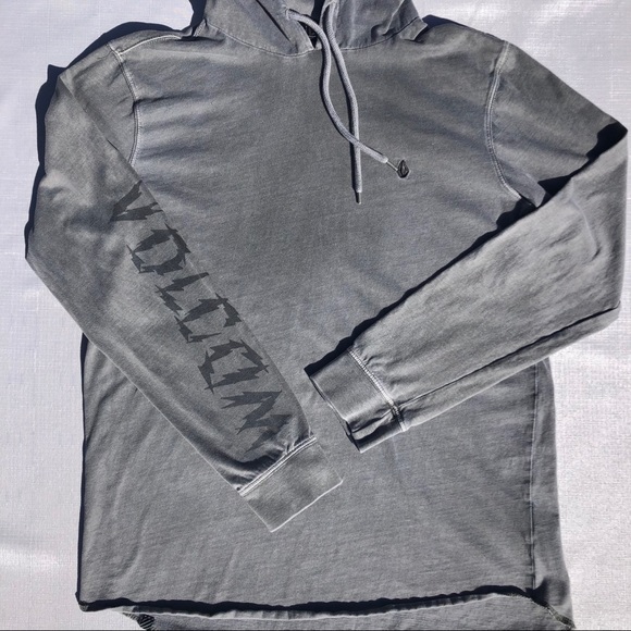 VOLCOM HOODIE SWEATSHIRT GRAY SIZE M - Picture 4 of 13